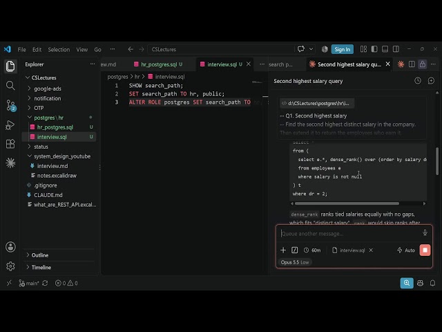 using claude to learn SQL fast