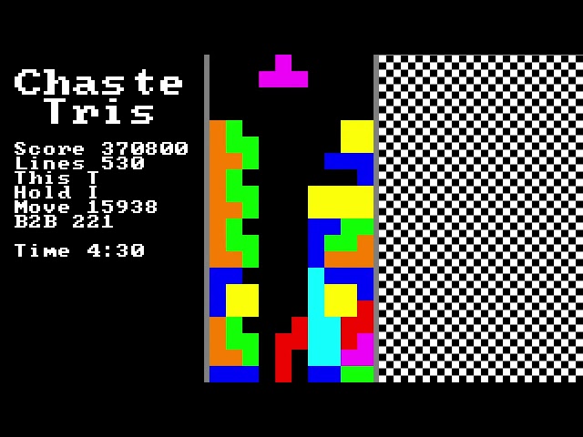 Chaste Tris CT Stack 1000 Lines with Checkerboard