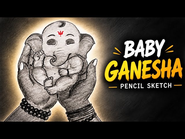 Cute Ganesh ji drawing ✏️❤️|Ganesha Sketch |Ganpati Bappa Art #Shorts#art #drawing #ganesh#mahadev 