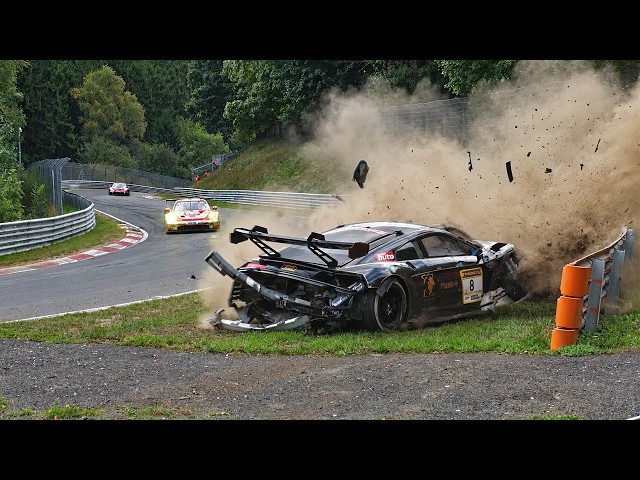 NÜRBURGRING HARD CRASH, EXTREME Weather, Action & Highlights Nürburgring Langstrecken Serie 8 & 9