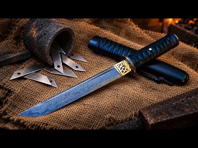I Turned Utility Knife Blades into a $2,000 Wootz Tanto