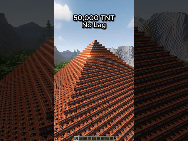 Minecraft 50,000 TNT Explosion no lag (NASA PC) #minecraft