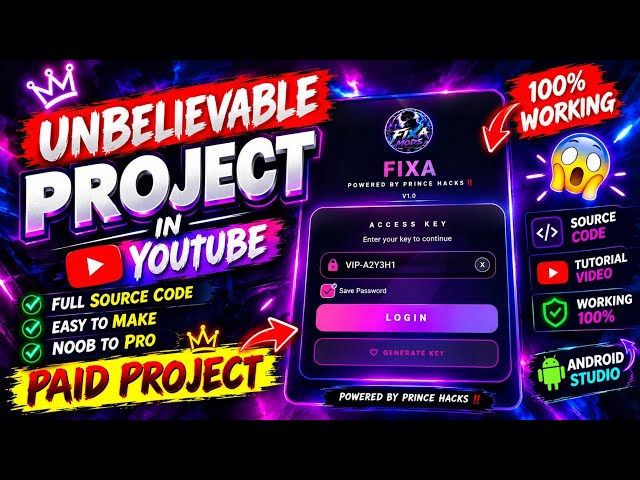 🔥 UNBELIEVABLE PAID PROJECT 😱 | FIXA MODS Android Studio Project | Full Source Code + Tutorial