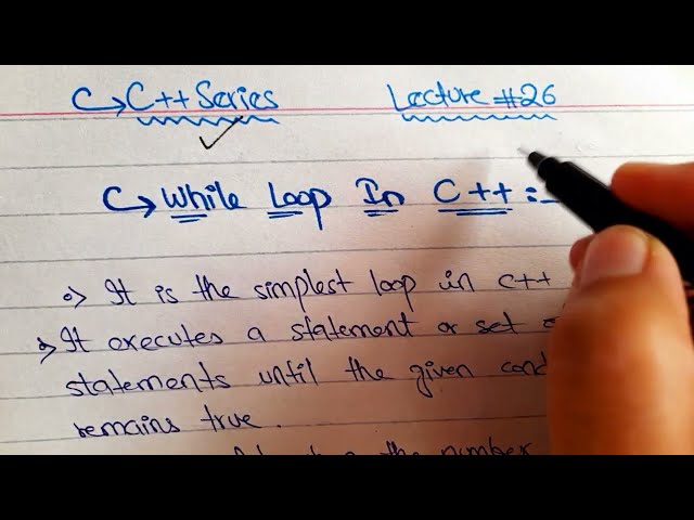 While Loop In C ++ | What is while loop | Explained with syntax and program #whileloop