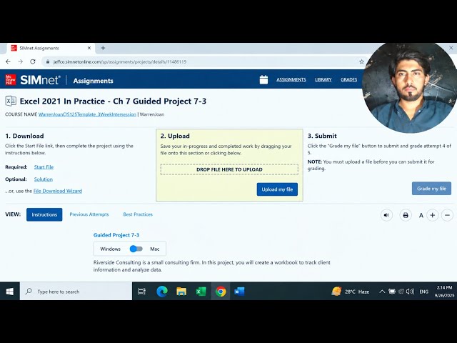 Excel 2021 In Practice - Ch 7 Guided Project 7-3 | Simnet 365 Chapter 7-3 | Excel Ch 7-3