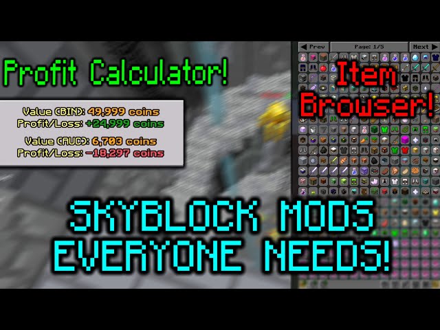 Hypixel Skyblock - SKYBLOCK MODS YOU NEED RIGHT NOW!