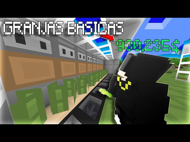 How to START in a Minecraft SMP with BASIC FARMS! 💰