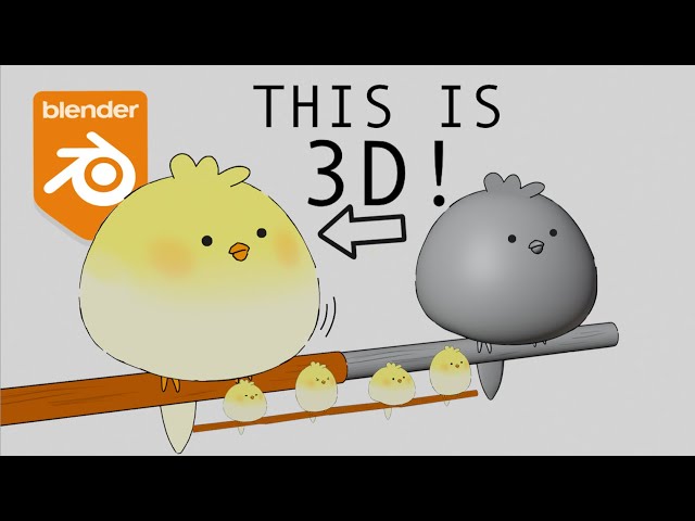 How I made this 2D+3D animation in Blender