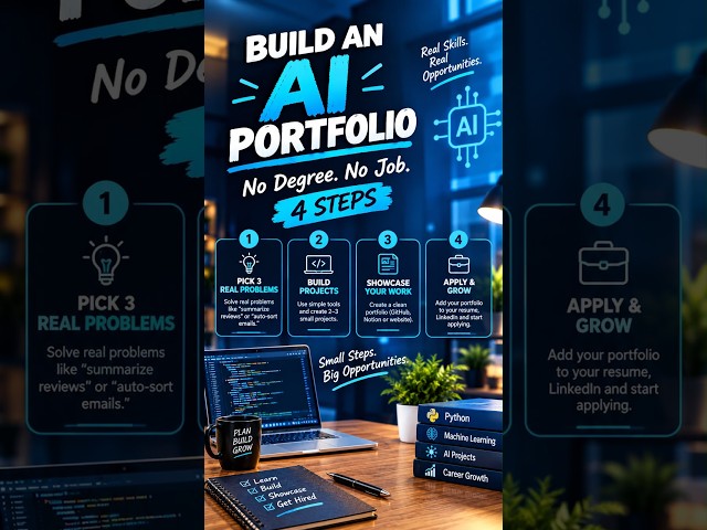 Want an AI job with zero experience? Start with an AI portfolio than waiting for a job or degree