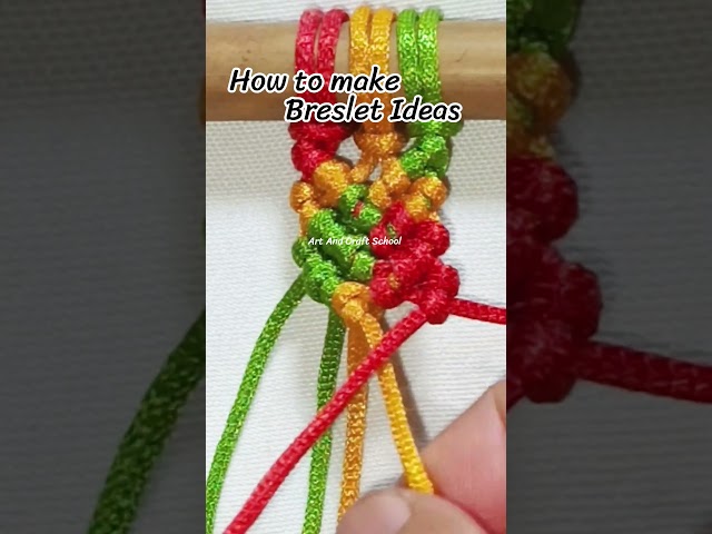How to make handmade macrame knot tutorial for beginners#ideas#diy#breslets#shorts#artandcraftschool
