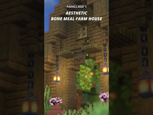 Aesthetic Bone Meal Farm House #minecraft #minecraftshorts #minecraftbuild