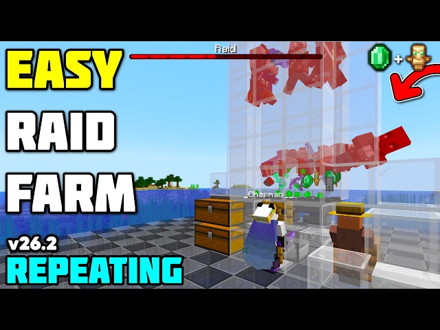 Minecraft Raid Farm - Easy Repeating Design (v26.2)