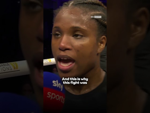 Caroline Dubois reacts to defeating Terri Harper by unanimous decision 🗣️👑 #boxing #shorts