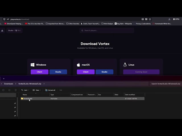 How to install vortex studio