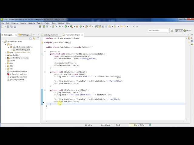 Shared Preferences : Android Programming