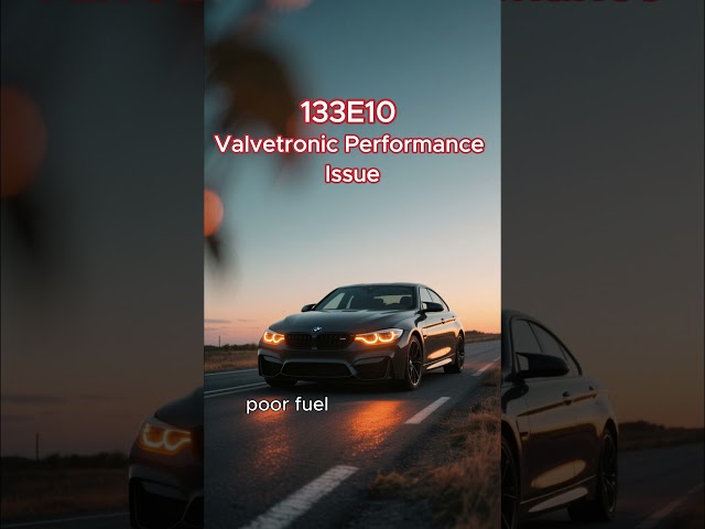 BMW Code 133E10: Valvetronic System Performance Issue