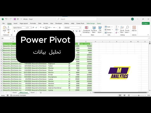 عمل Dashboard للمبيعات في Excel من الصفر | PivotTable و PivotChart و Slicers