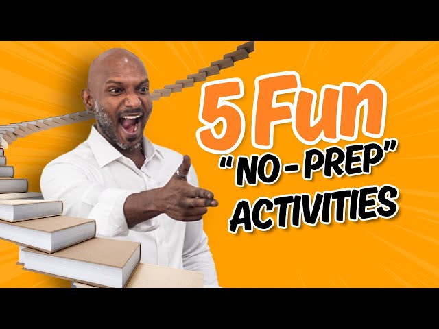 🎒NO PREP? NO PROBLEM! 5 Fun ESL Activities You Can Use Anytime 🧠🎉