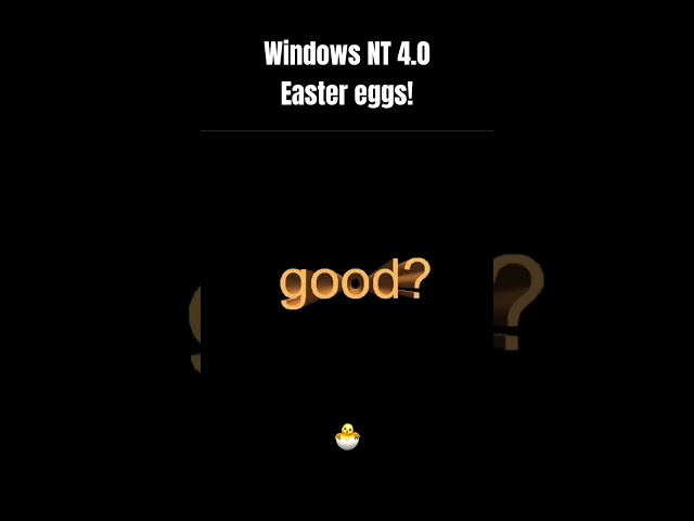 The Secret Code Hidden in Windows NT 4.0 🤫 #shorts