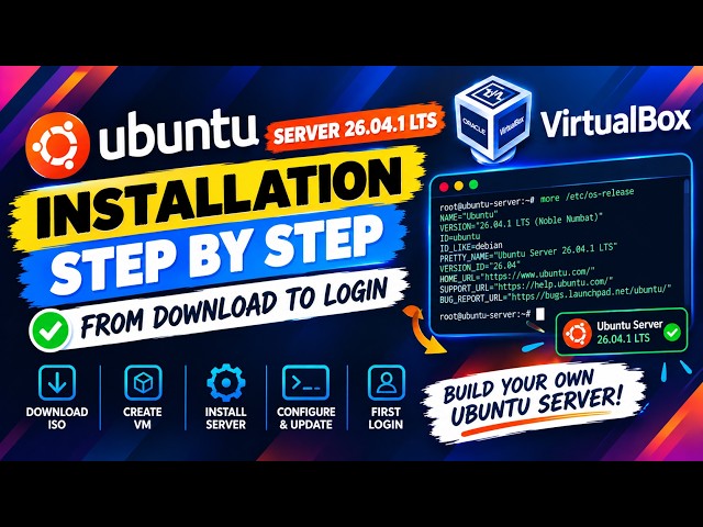 Step-by-Step Guide: Install Ubuntu 26.04.1 LTS Server on VirtualBox | Ubuntu Server Install | 2026