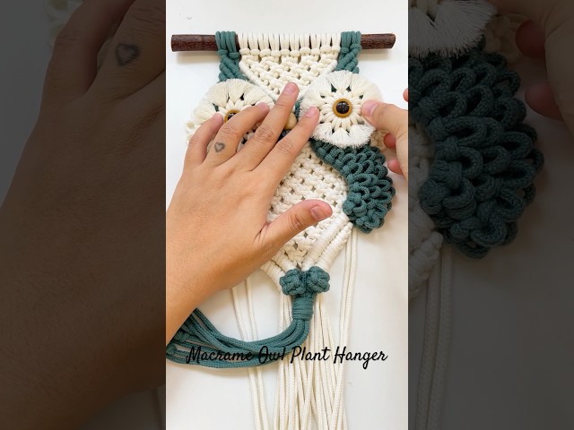 Making Macrame Owl Plant Hanger with me 🦉🪴#macrame #craftyideas