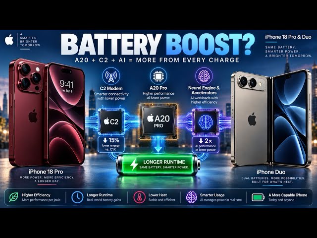     Apple’s Battery Strategy Explained: A20 chip + C2 modem + Neural Networks+ Vapour chamber+ AI 