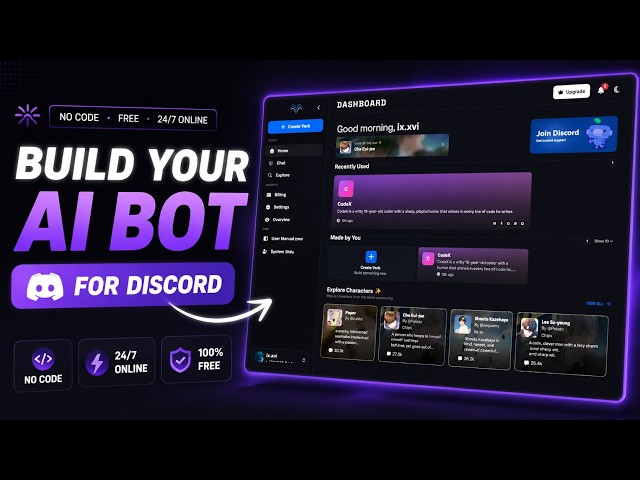 How To Make an AI Discord Bot For Free under 5 Minutes without Coding!