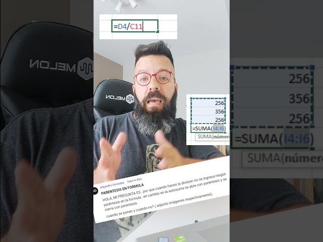 Q&A - Por qué las divisiones no llevan paréntesis y pero la autosuma sí?