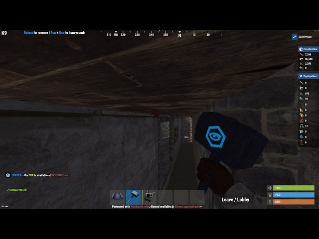 How to build a half gap wall stack and floor stacked base in Rust.
