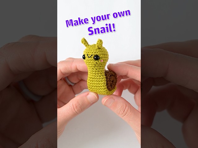 let’s crochet this tiny snail 🐌✨ #amigurumi #crocheting #crochettutorial #crochet #easycrochet