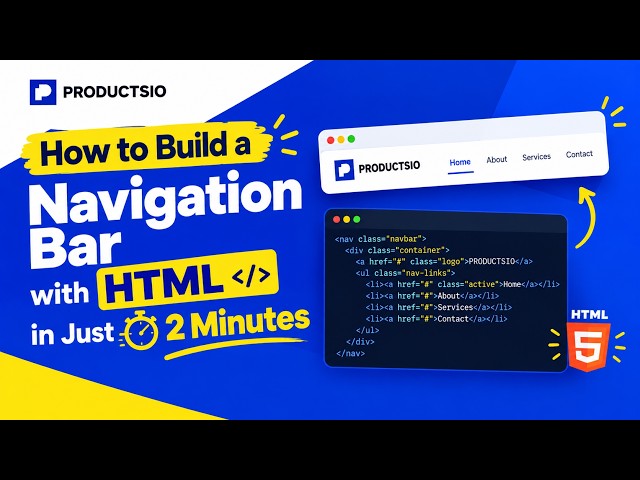 How to Build a Navigation Bar with HTML in Just 2 Minutes