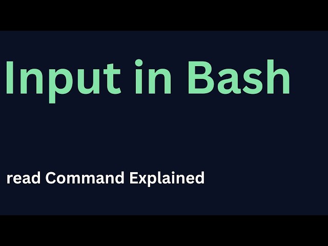 Bash Tutorial for Beginners #7: read Command & Variables Explained