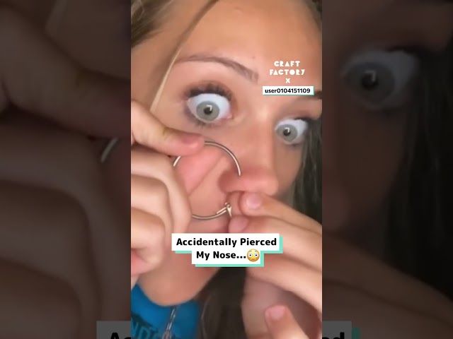 I Accidentally Pierced My Nose 👃😭