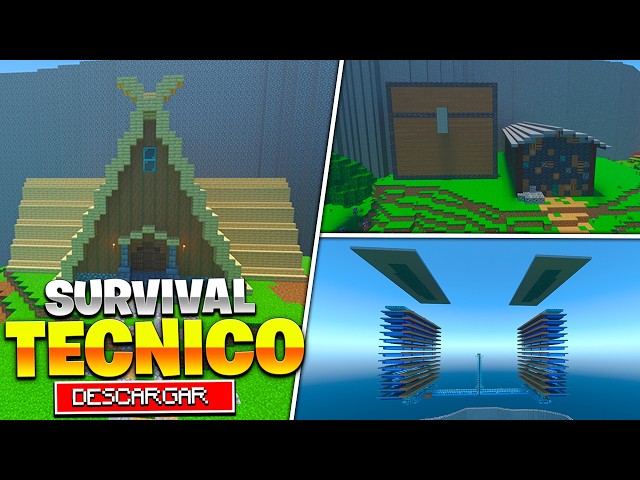 TECHNICAL SURVIVAL FOR MINECRAFT BEDROCK WITH ACHIEVEMENTS ENABLED 🔥