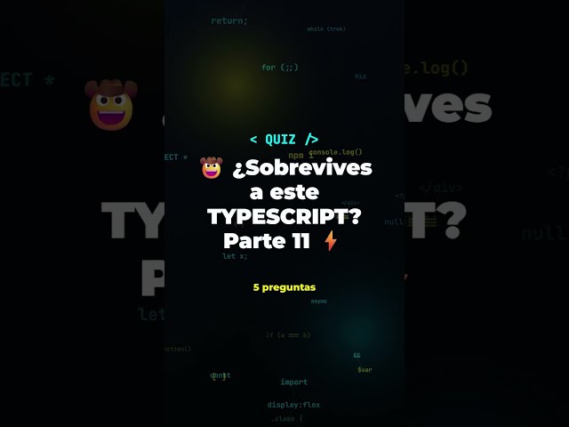 ⚡ Can you survive this TYPESCRIPT? Part 11 Show how much code you know. What was your score? 👇