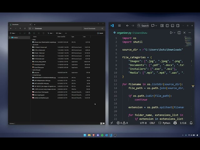I Automated my Messy Downloads Folder with Python (in 60 seconds)