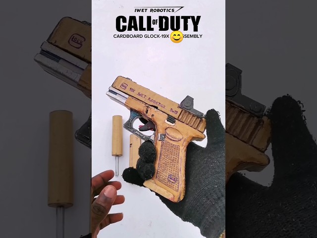 how to make Cardboard Glock-19X (Paper Gun Tutorial) #cardboard #guns #military #shorts
