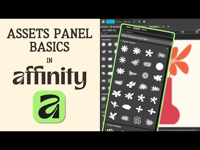 Basics of the Assets Panel in Affinity by Canva | Saving, Using, Exporting and Importing Assets