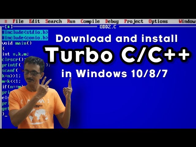 தமிழ்-How to download and install turbo C / C++ in windows 10/8/7 in tamil