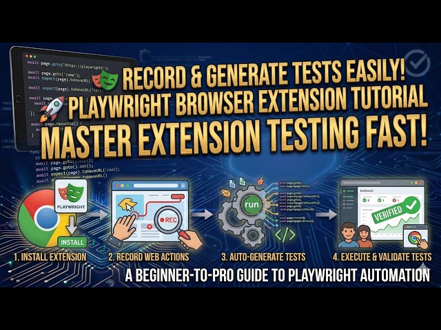 🚀 Playwright Browser Extension Tutorial | Record & Generate Tests Easily with Playwright