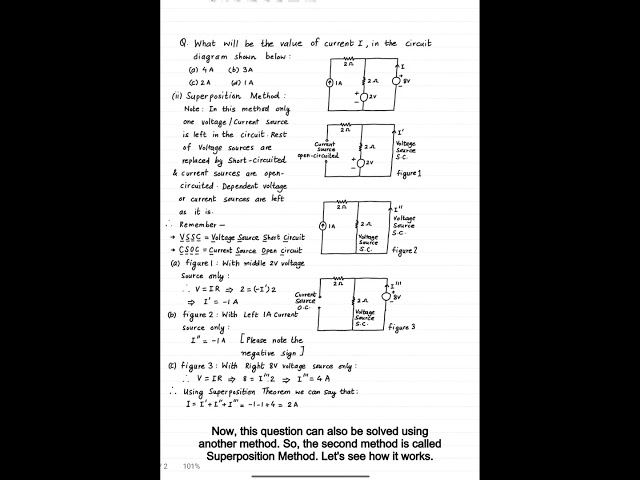 MCQ - DC Basics and Networks -Using Node Voltage Method and Superposition Method - Q.10