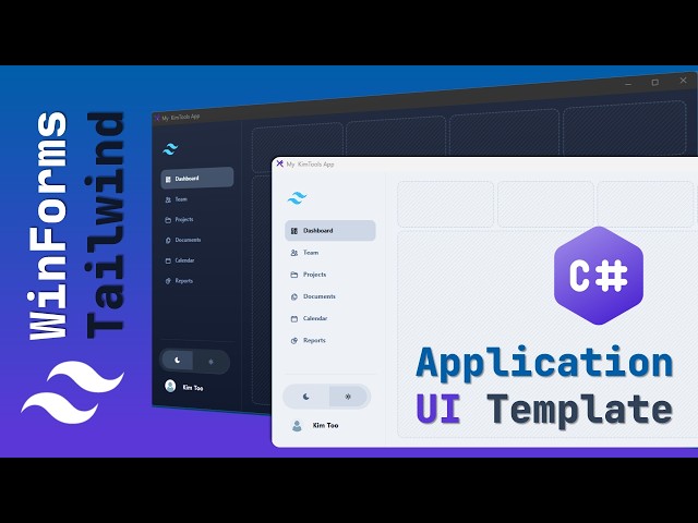Tailwind Application UI Dashboard Clone (Built with - KimTools  C# .NET in Visual Studio0