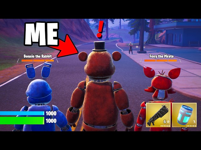 PRETENDING to be FREDDY FAZBEAR in Fortnite! (FNAF Bosses)