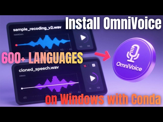 Install OmniVoice TTS on Windows with Conda