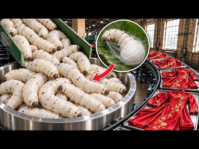 Inside a Massive Silk Factory | From Silkworm Cocoons to Luxury Garments