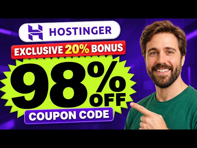 Hostinger Coupon Code 2026 | Claim 20% EXCLUSIVE Hostinger Discount