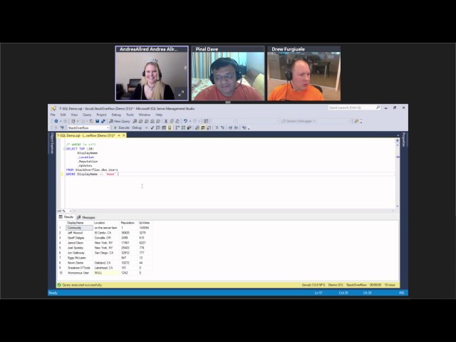 T-SQL for Beginners with Andrea Allred