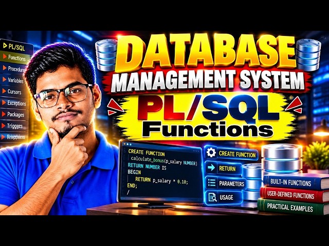 PL/SQL Functions Explained | Built-in & User-Defined Functions with Examples | DBMS | Degree Classes