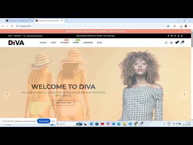 Angular 20 Free Ecommerce Website Template - therichpost.com