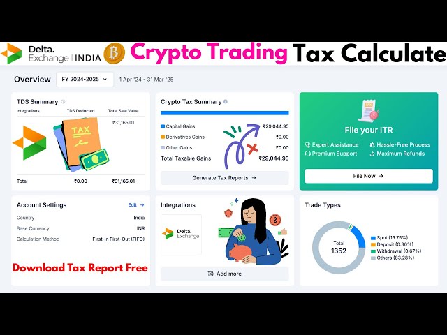 How To Calculate Trading Tax On Delta Exchange India ? Download ITR Ready Tax Report  FY 24-25